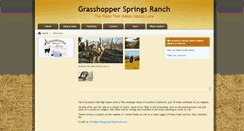 Desktop Screenshot of grasshopperspringsranch.com