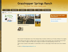 Tablet Screenshot of grasshopperspringsranch.com